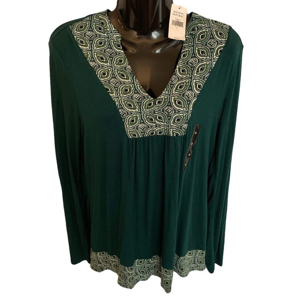 Banana Republic Tunic Top LS Sz M NWT